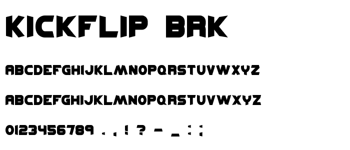 Kickflip BRK font